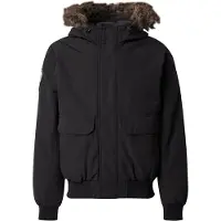 Superdry para homem. M5011930A Casaco bomber de pele sintética Everest preto (S), Casual, Polister Reciclado, Sustentável