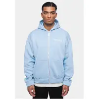 Dropsize Casaco em moletão azul claro / branco