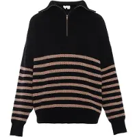 BLONDA Pullover castanho claro / preto