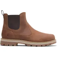 Timberland para homem. TB0A6A4WEM61 Botins chelsea em pele castanha Britton Road (43), Couro, Marrom, Plano, Nenhum, Casual, Sustentável