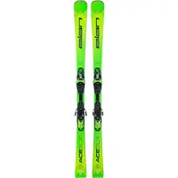 Elan Pacote De Esquis Alpinos Ace Slx Fusion X + Emx 12.0 Gw Fus X Blk/grn [f]