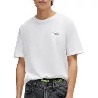 HUGO para homem. 50466158 T-shirt Dero branca (L), Branco, Casual, Algodão, Manga curta, Sustentável