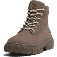 Timberland para mulher. TB0A2FT6EM51 Botins em pele cinzenta Greyfield (42 W), Couro, Plano, Cordão, Casual, Taupe, Sustentável