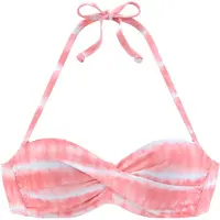 s.Oliver Top de biquíni rosado / branco
