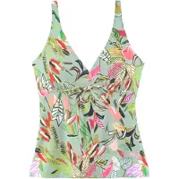 s.Oliver Tankini 'Herbst' oliveira / rosa / vermelho sangue / preto