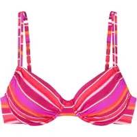 s.Oliver Top de biquíni rosa / amora / rosa néon / branco