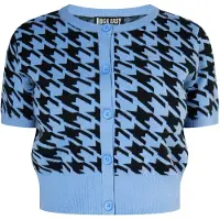 ROCKEASY Casaco de malha azul céu / preto