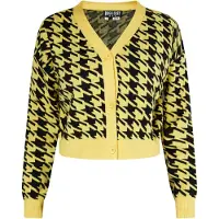 ROCKEASY Casaco de malha amarelo / preto