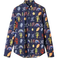Desigual , Camisa popelina arty, AlgodÃO, Azul, L
