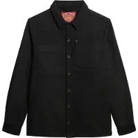 Superdry para homem. M4010862A Sobrecamisa Merchant Wool preta (XL), Preto, Casual, Lã, Manga comprida