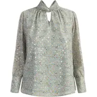 Faina Blusa bege / amarelo / verde claro