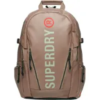 Superdry para mulher. W9110342A Mochila de lona castanha esverdeada (OSFA), Marrom, Casual, Poliéster