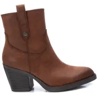 Refresh para mulher. 17148801-CAMEL Botins 171488 castanho -Altura do salto: 8cm (39), Marrom, 5 a 8cm, Zíper, Casual