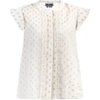 Faina Blusa 'Minya' ouro / branco lã