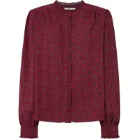 Pepe Jeans para mulher. PL304943 Blusa Ora castanha (S), Casual, Grená, Viscoso, Manga comprida