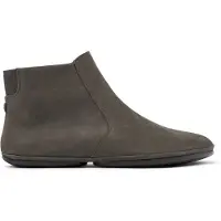 Camper para mulher. K400313-019 Botins em pele Cinzento direito (37), Couro, Plano, Zíper, Casual, Cinza