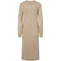 Pepe Jeans para mulher. PL953588 Vestido bege Hailey (M), Casual, Acrílico, Manga comprida