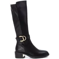 Xti para mulher. 14310001-NEGRO Botas 143100 preto (36), Plano, Zíper, Casual