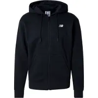 New Balance Casaco em moletão 'Essentials' preto / offwhite