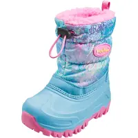 Playshoes Bota de neve 'Regenbogen' azul claro / verde claro / roxo / rosa