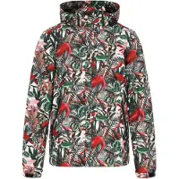 ALEKO Casaco meia-estação verde escuro / vermelho cereja / branco