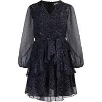 Dreimaster Vestido azul / cinzento / baga / preto