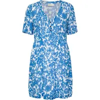 Kaffe Vestido 'KAtara' azure / branco