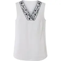 HEINE Top azul noturno / branco