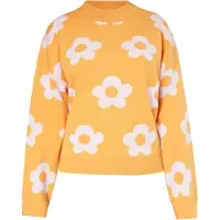 Swirly Pullover laranja claro / branco