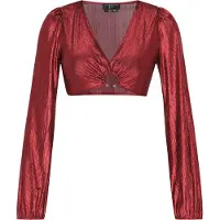 Faina Top vermelho / vermelho escuro