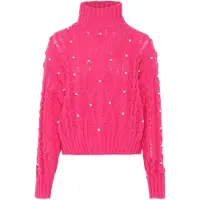 Nascita Pullover rosa / branco pérola