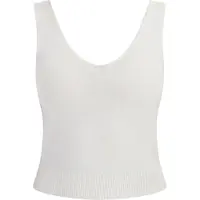 Faina Top de malha branco lã