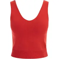 Faina Top de malha vermelho