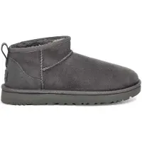 Ugg para mulher. 1116109 Classic Ultra Mini botas de couro para tornozelo cinza (40), Plano, Casual