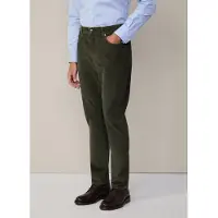 Hackett London para homem. HM212655 Calças de cordão pigmentado verde (32/32), Casual, Algodão