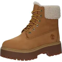 Timberland para mulher. TB0A2PU67541 Stone Street Botins em pele à prova de água castanhos (42 W), Couro, Marrom, Plano, Cordão, Casual, Sus