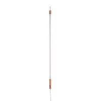 Seletti Candeeiro LED Linea, branco, pormenores em madeira, universal