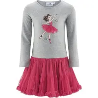 Happy girls Vestido acinzentado / cor-de-rosa / vermelho / preto