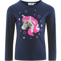Happy girls Camisola navy / castanho / ouro / rosa