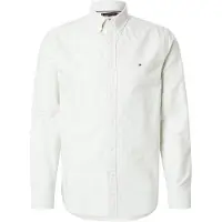 Tommy Hilfiger Camisa 'Regular Fit Stripe' bege / branco