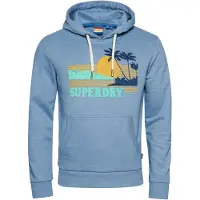 Superdry para homem. M2012281A Casaco com capuz Great Outdoors azul (L), Casual, Algodão, Manga comprida
