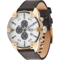 Diesel Relógios analógicos 'Spiked' ouro / preto / prata