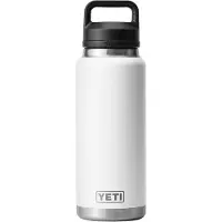 Yeti Rambler Bottle 36oz Chug Cap, White, garrafa térmica com bico, 1L