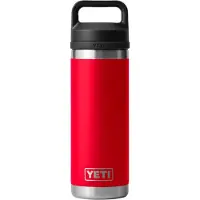 Yeti Rambler Bottle 18oz Chug Cap, Rescue Red, garrafa térmica com bico para beber, 532 ml
