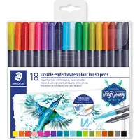 Staedtler 3001 | Lettering | Estojo de 18 cores| Ponta dupla