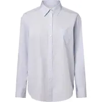 Gant para mulher. 4300212 Camisa de popelina azul de corte descontraído (40), Casual, Algodão, Manga comprida