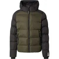 Superdry para homem. M5011903A Casaco com capuz acolchoado preto, verde (L), Casual, Polister Reciclado, Sustentável