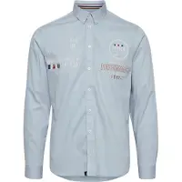 FQ1924 Camisa azul / mistura de cores