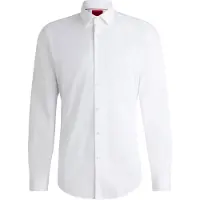 HUGO para homem. 50289499 Camisa Kenno Slim Fit branca (38), Branco, Casual, Sapatos de Festa, Algodão, Manga comprida