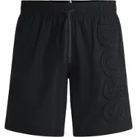 BOSS para homem. 50469329 Fato de banho Black Whale (L), Preto, Casual, Beachwear, Poliamida, Sustentável